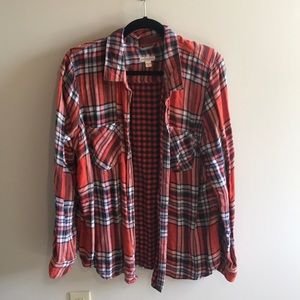 Great Fall Flannel, Orange/Cream/Navy Merona Brand
